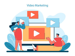 Video Marketing concept. Leveraging dynamic video content for brand storytelling