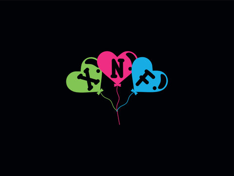 Colorful XNF Letter Logo Image