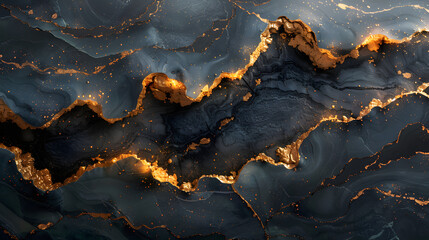 Abstract black and gold marble texture pattern for backgrounds and wallpaper