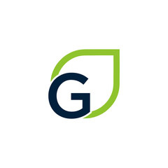 Letter G logo grows, develops, natural, organic, simple, financial logo.