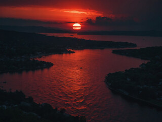 Fototapeta na wymiar Crimson Sunset