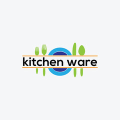 kitchen store logo design vector