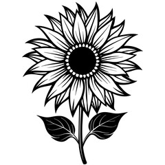 flower silhouette vector illustration svg file