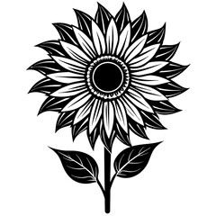 flower silhouette vector illustration svg file