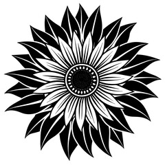 flower silhouette vector illustration svg file