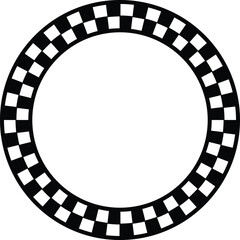 racing car flag checkered circle flag pattern eps vector file 