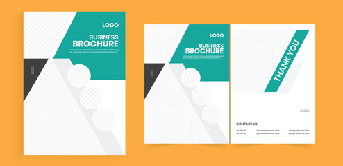 bifold a4 brochure design. bifold brochure templates. trendy business marketing planning design, or booklet. company advertising vector annual report, paperback template.