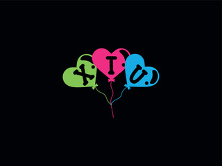 Luxury XTU Balloon Letter Logo Design