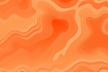 Orange topographic line contour map seamless pattern background with copy space