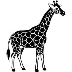 giraffe silhouette vector illustration svg file