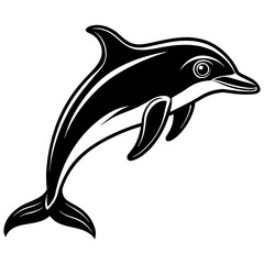 dolphin silhouette vector illustration svg file