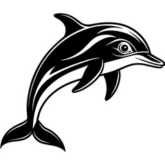 dolphin silhouette vector illustration svg file