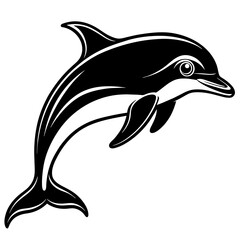 dolphin silhouette vector illustration svg file