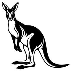 kangaroo silhouette vector illustration svg file