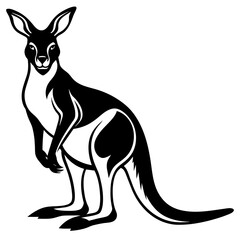 kangaroo silhouette vector illustration svg file