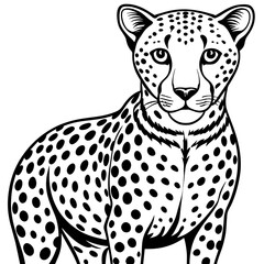 cheetah silhouette vector illustration svg file