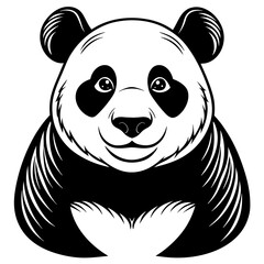 panda silhouette vector illustration svg file