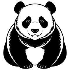 panda silhouette vector illustration svg file