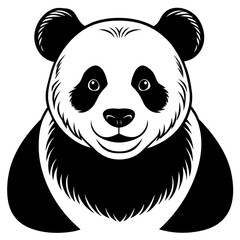 panda silhouette vector illustration svg file