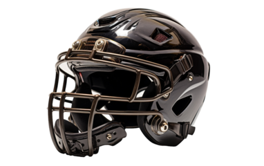 A football helmet adorned with a sleek black helmet on top