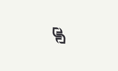 initial letter S monogram simple logo design vector illustration