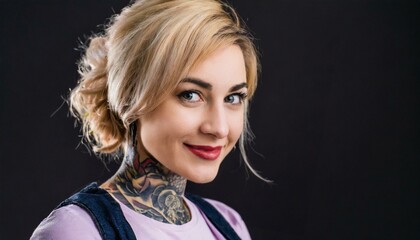 Fototapeta premium Tattoo artist woman Portrait