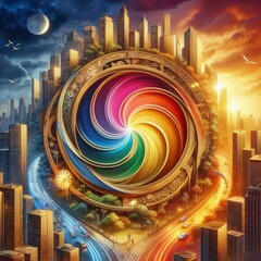 Karmic Echoes: A Visual Representation of 'What Goes Around Comes Around