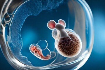In vitro development of a mouse embryo With copyspace for text - obrazy, fototapety, plakaty