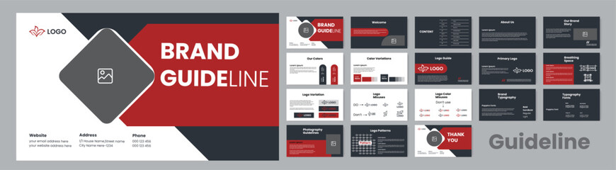 Style Guide Template for Branding Guidelines - obrazy, fototapety, plakaty