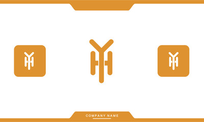 HY, YH, H, Y, Abstract Letters Logo Monogram