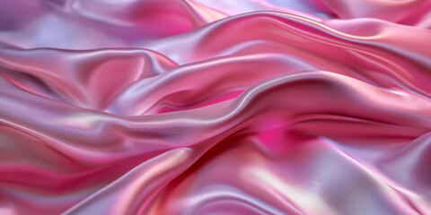 Fototapeta premium Abstrakter futuristischer Hintergrund in welligen leuchtenden Neon Pink Farben für Webdesign und Drucksachen als Vorlage