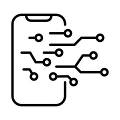 technology AI icon design vector in trendy style