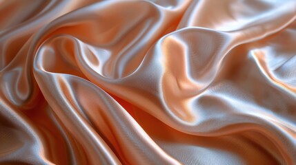 Close Up of Pink Satin Fabric