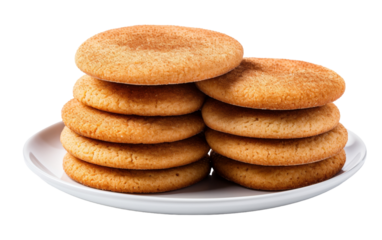 A plate adorned with an array of delectable cookies, set against a pristine white backdrop