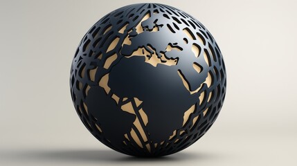 A simple and clean logo icon of a globe.