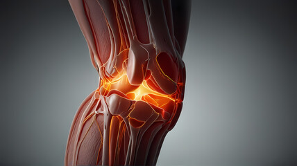 Knee Joint Pain: Detailed Medical Illustration 