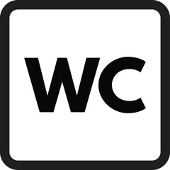 WC icon in simple style . Toilet symbol. Restroom icon . Washroom icon vector