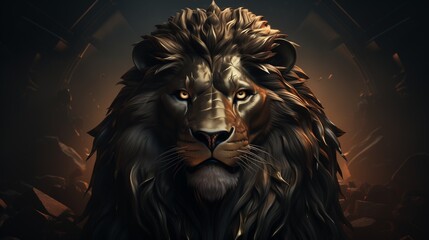 A sleek and modern logo icon of a majestic lion.
