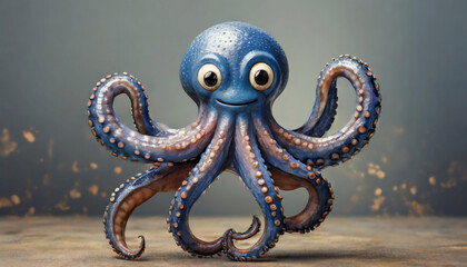 Fototapeta premium 異世界のタコ AI画像 ジェネレーティブ AI 