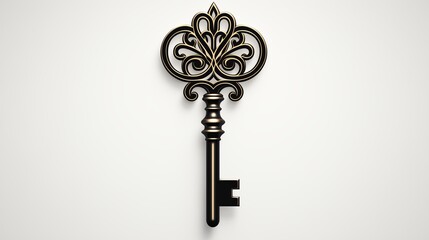 A simple and clean logo icon of a key.