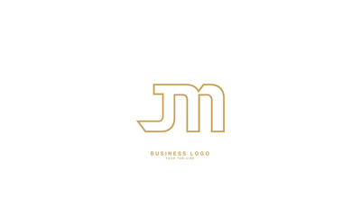 JM, MJ, J, M, Abstract Letters Logo Monogram