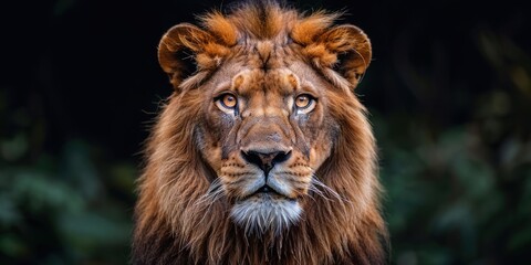 Fototapeta premium Majestic Lion Locking Gaze