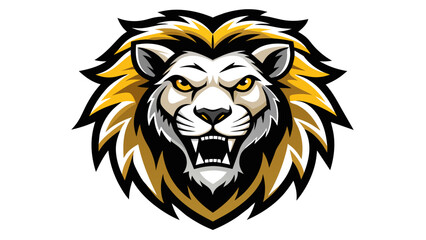 Roaring Success Lion Mascot Logo Vector on White Background