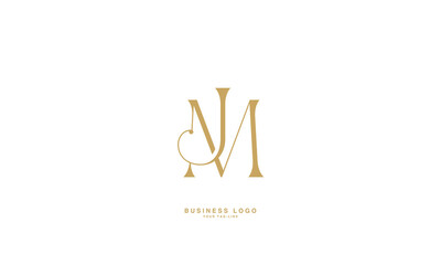 JM, MJ, J, M, Abstract Letters Logo Monogram