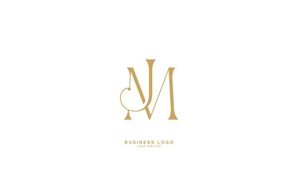 JM, MJ, J, M, Abstract Letters Logo Monogram