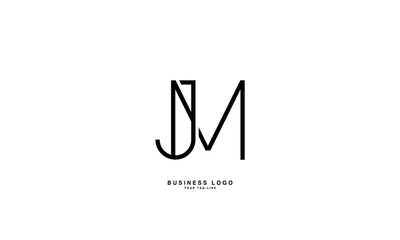 JM, MJ, J, M, Abstract Letters Logo Monogram