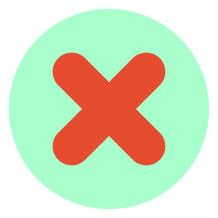 Fototapeta premium Vector Icon Abstract, cross, sign, reject. delete