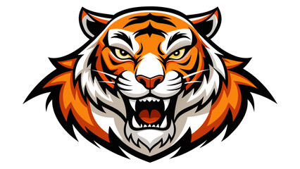Roaring Success Tiger Mascot Logo Vector on White Background Design