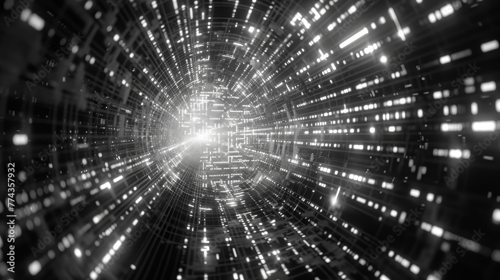 Aufkleber digital interpretations of quantum computing and cryptography ai generated illustration