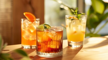 DIY Cocktail Kits Professional captures of DIY cocktail kits delivered with premium spirits mixers and garnishes allowing customers AI generated illustration